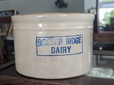Beaver Ridge Dairy South Bend Indiana Advertising Stoneware #5lb Butter Crock
