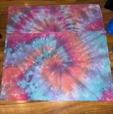 One Pair of Tie Dyed Pillowcases 100% Cotton Made In England New Unused