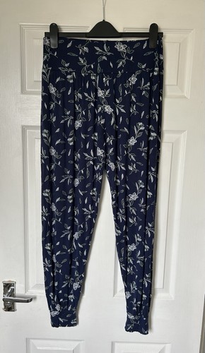 Ladies navy floral harem - navy,