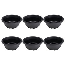 6 Pcs Shallow Plant Pot Pots Planters Plastic Flower Premium Material Flowerpot