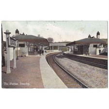 INVERKIP Railway Station, Renfrewshire Postcard Postmark Inverkip 1907