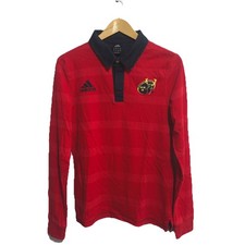 Mens MUNSTER Rugby Union Club 2000s Home Red Adidas Shirt UK Size Large 