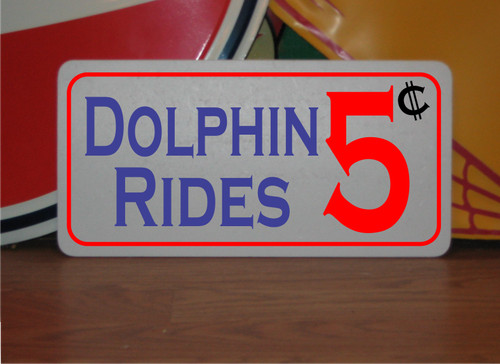 Dolphin rides cents metal - cents,
