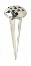 High-Quality Polished Aluminium Memorial Cone Conical Vase & Lid - 26cm