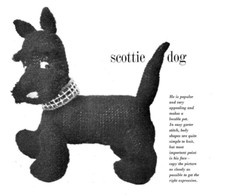 scottie dog toy double knit