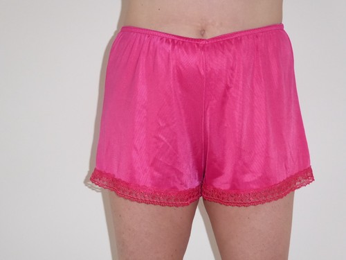 Cerise satin french knickers - cerise,