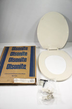 Olsonite 93 Regular Bowl Toilet Seat Bone Ivory Top Mount Hinge Made in USA