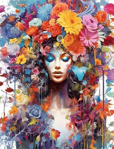 Flower and woman diy - woman,