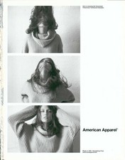 AMERICAN APPAREL Magazine Print Ad Advert Oversized Fisherman Turtleneck Sweater