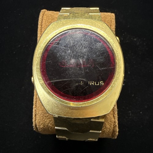 1970s benrus red led - watch, men