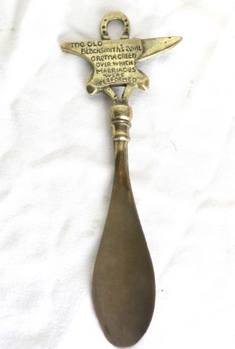 Vintage brass shoe - brass,