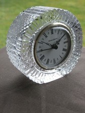 Irish  Tyrone  Crystal  DRUMREAGH Round  Clock - Ex Cond - Stamped