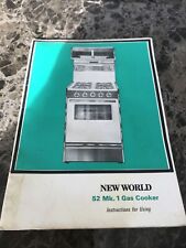 Vintage 1973 New World 52 Mk 1 Gas Cooker Instruction Book