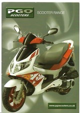 PGO Scooters UK Market Sales Brochure Ligero PMX Naked T-Rex G-Max