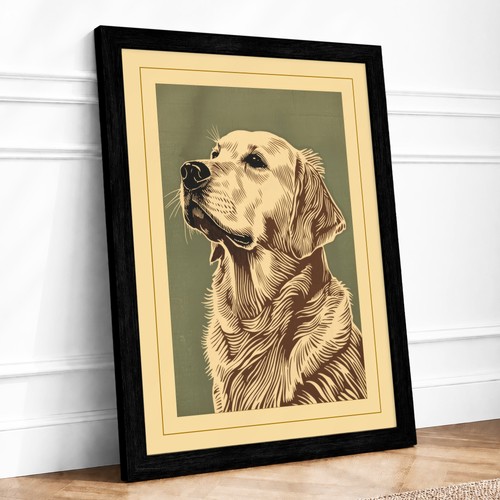 Noble labrador vintage framed - noble,