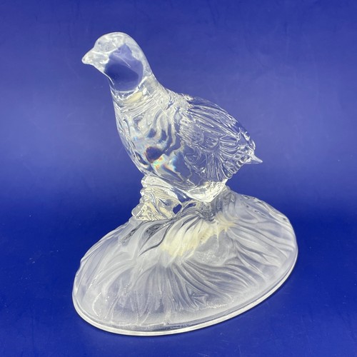 Clear crystal quail bird - quail,