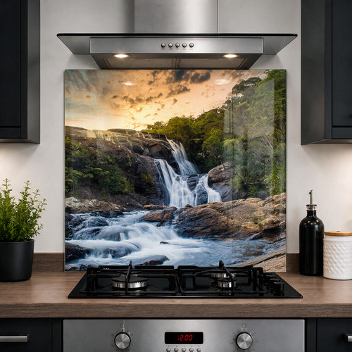 Printed glass kitchen - printed,