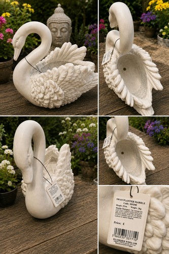 Enigma white swan planter - enigma,