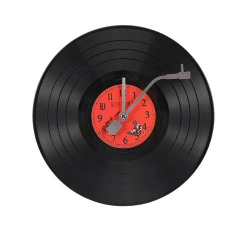 Inch record wall clock with - wall,