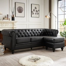 Hertford Faux Leather L Shaped