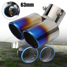 1x Blue Car Rear Dual Exhaust