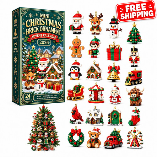 Mini christmas brick ornament - christmas,