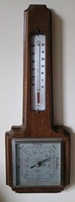 Shortland Smiths Vintage Art Deco Wall-Mounted Barometer Oak
