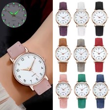 Watch For Ladies Women Girls Fashion PU Leather Strap Quartz Wristwatch Gift UK