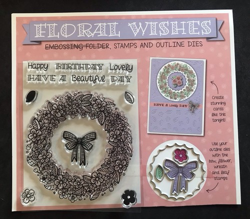Flower wreath bow sentiments