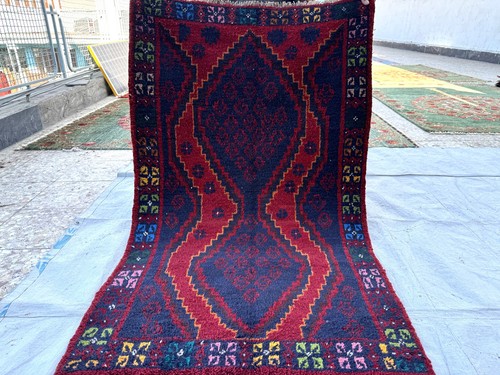 Red afghan baluchi medallion - afghan,
