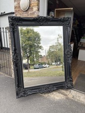 Huge Beautiful Black 4ft X 5ft Ornate Mirror