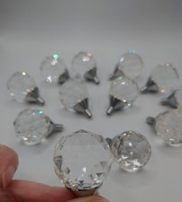 12 Faceted Glass Knobs For Door Or Drawer Could Be Used As Crafts Projects