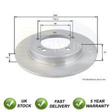Brake Disc Rear SJR Fits Mitsubishi FTO 1994-2001 1.8 2.0 #1 MR128734