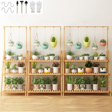 3 Tier Foldable Bamboo Ladder