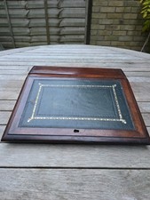 Antique Writing Bureau Slope Desk Victorian Travel Leather Pad Table Lap