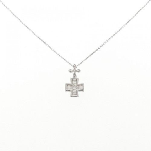 Authentic k18wg cross diamond - k18wg,