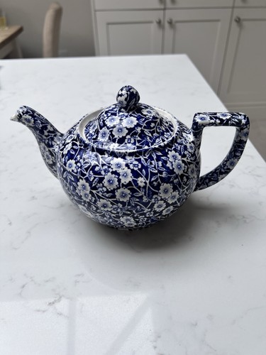 Burleigh calico blue teapot - calico,