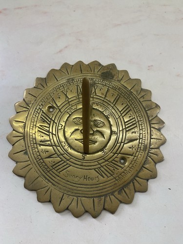 Brass sundial - brass,