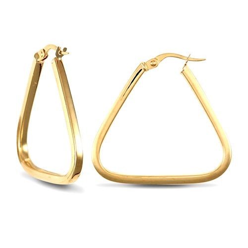 Creole earrings 9ct yellow - earrings,