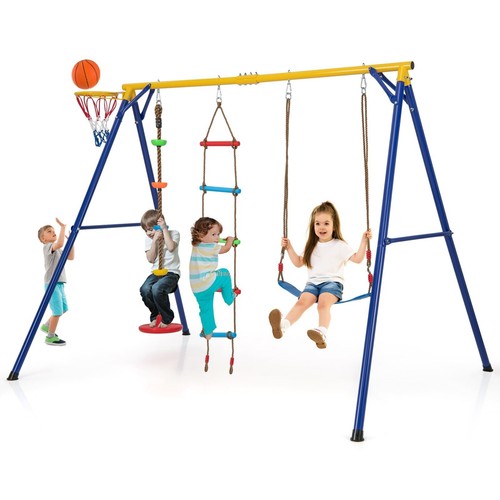 Kids swing set outdoor - 4-in-1,