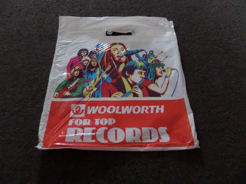 1980s woolworths record bag - 1980s,