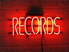 Records Neon Sign Light Man