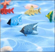  12 Pcs Mini Tropical Fish Toys Early Education Marine Animal Bath for Kids