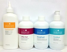 New Pack Cnd Shellac 4pcs set-Cuticle Away/Cool Blue/ScrubFresh/Offly Fast 7.5