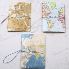 World Map Design Passport Holder Cover Passport Keeper ID Travel Accessories