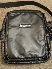 Rare Black Supreme Crossbody Bag / Pouch With Adjustable Removable Strap