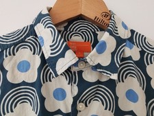 Next x Orla Kiely Blue Floral Print Cotton Shirt Size Medium