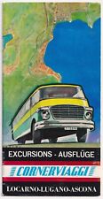 Vintage Cornerviaggi Coach Trips Travel Tourist Brochures Switzerland Italy Lot