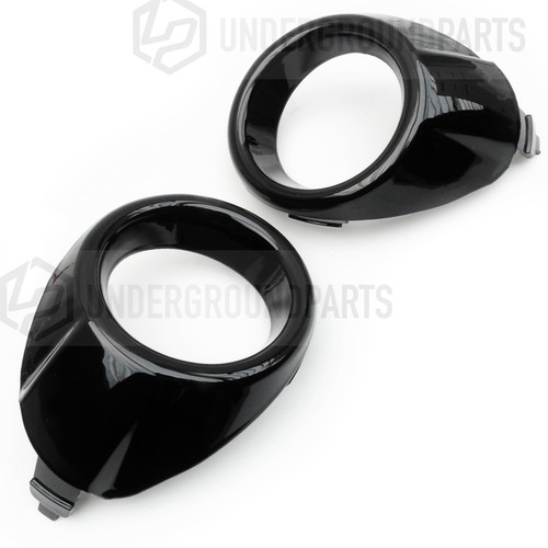Gloss black front bumper fog - front,