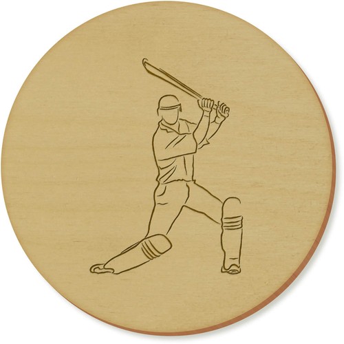 Cricket batsman coaster - 'cricket, /